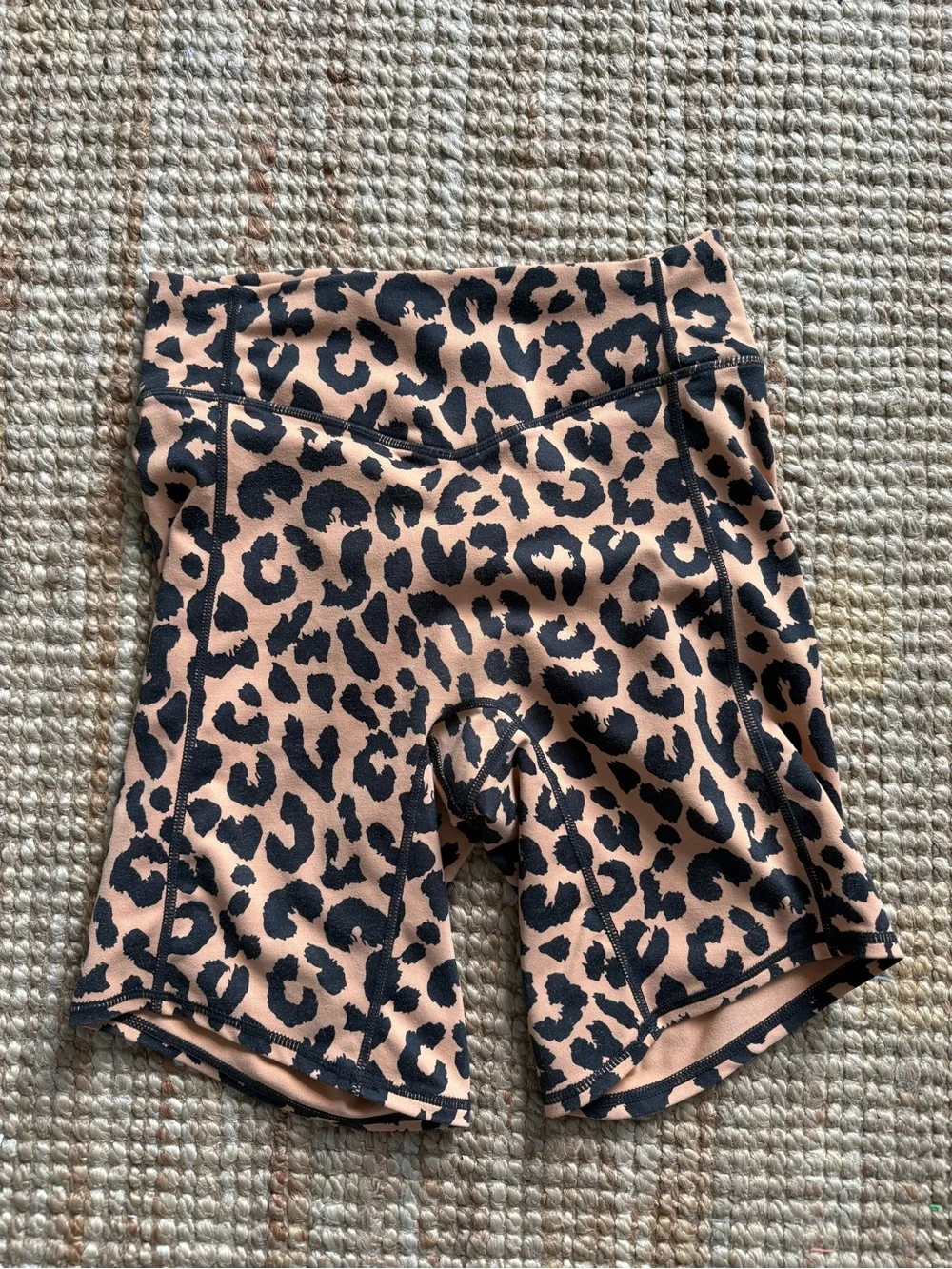 Vitality High-Waist Biker Shorts | Leopard Print | S | 7” Inseam